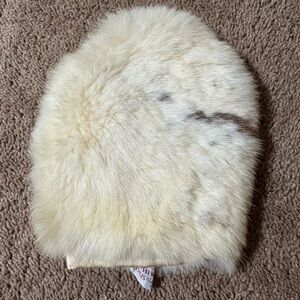 Vintage Sensu-Muff Massage Mitten 100% Natural French Rabbit Fur